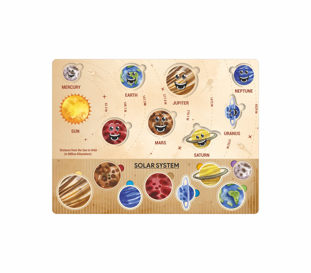 Wooden Solar System Puzzle for Kids | Space Learning Educational Toy