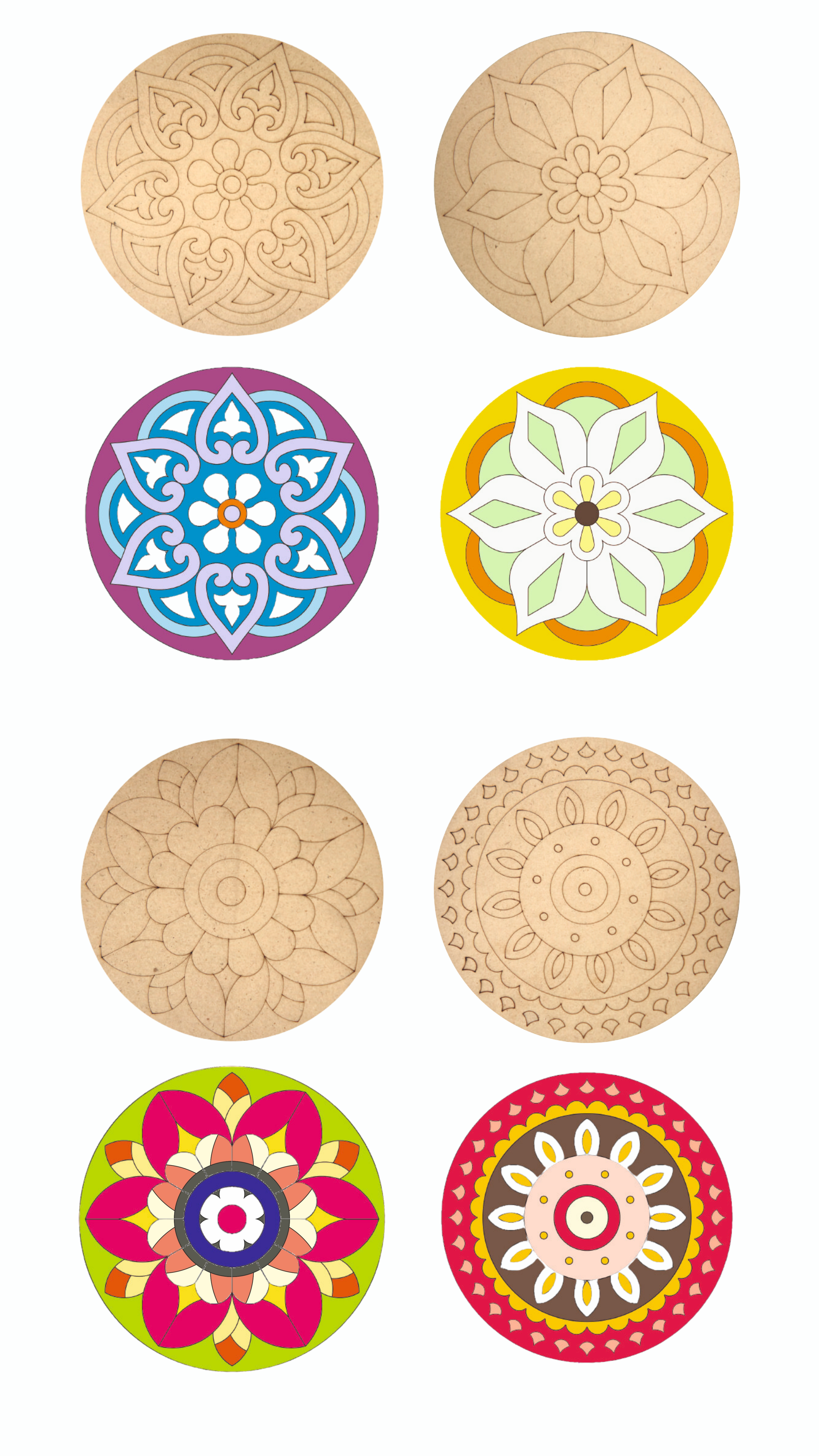 Wooden Mandala DIY Painting Kit | Creative Art & Craft for Kids & Adults