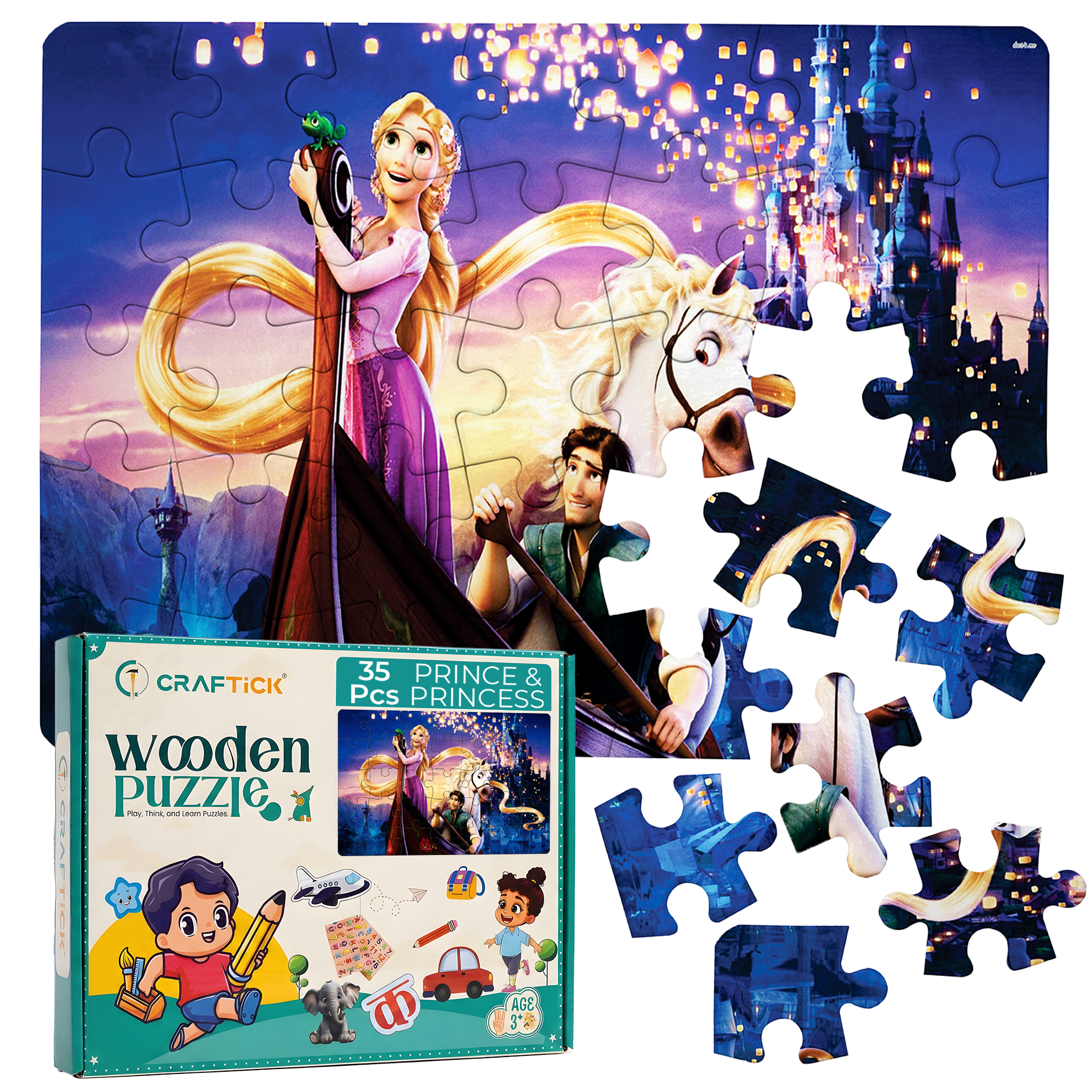 Wooden Prince & Princess Jigsaw Puzzle for Kids | Educational Learning Toy