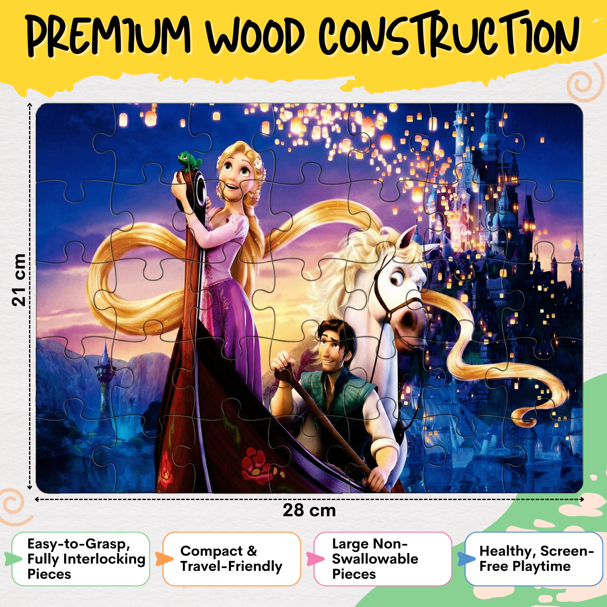 Wooden Prince & Princess Jigsaw Puzzle for Kids | Educational Learning Toy