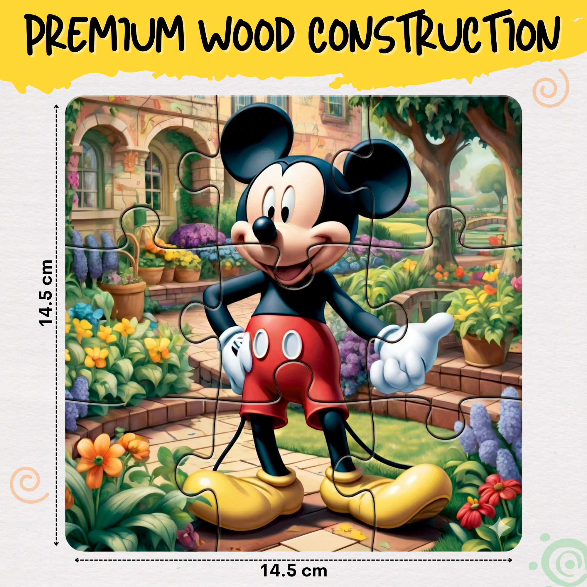 Wooden 6 Pieces Cartoon Puzzle Set for Kids | Educational Mind Power Game