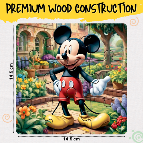 Wooden 6 Pieces Cartoon Puzzle Set for Kids | Educational Mind Power Game