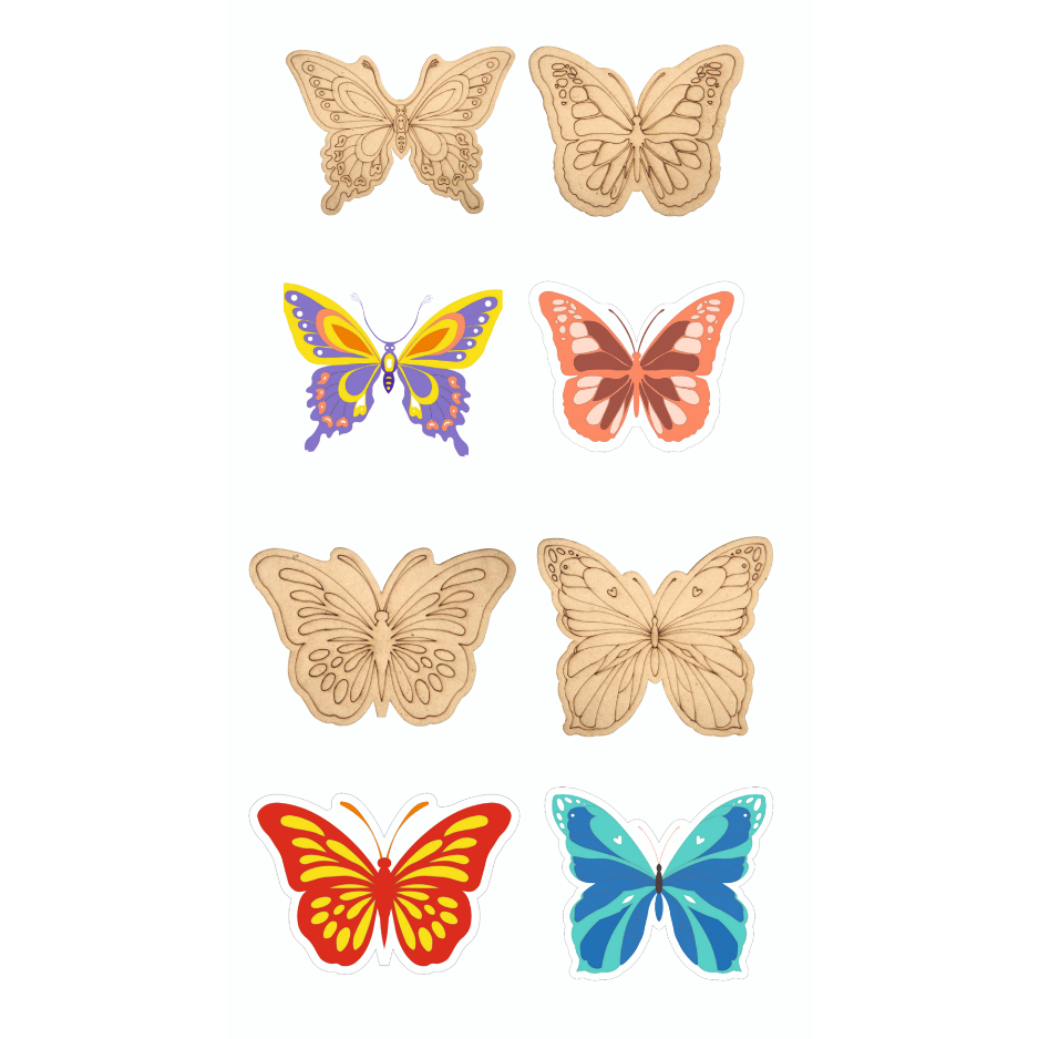 Wooden Butterfly DIY Painting Kit | Creative Art & Craft for Kids & Adults