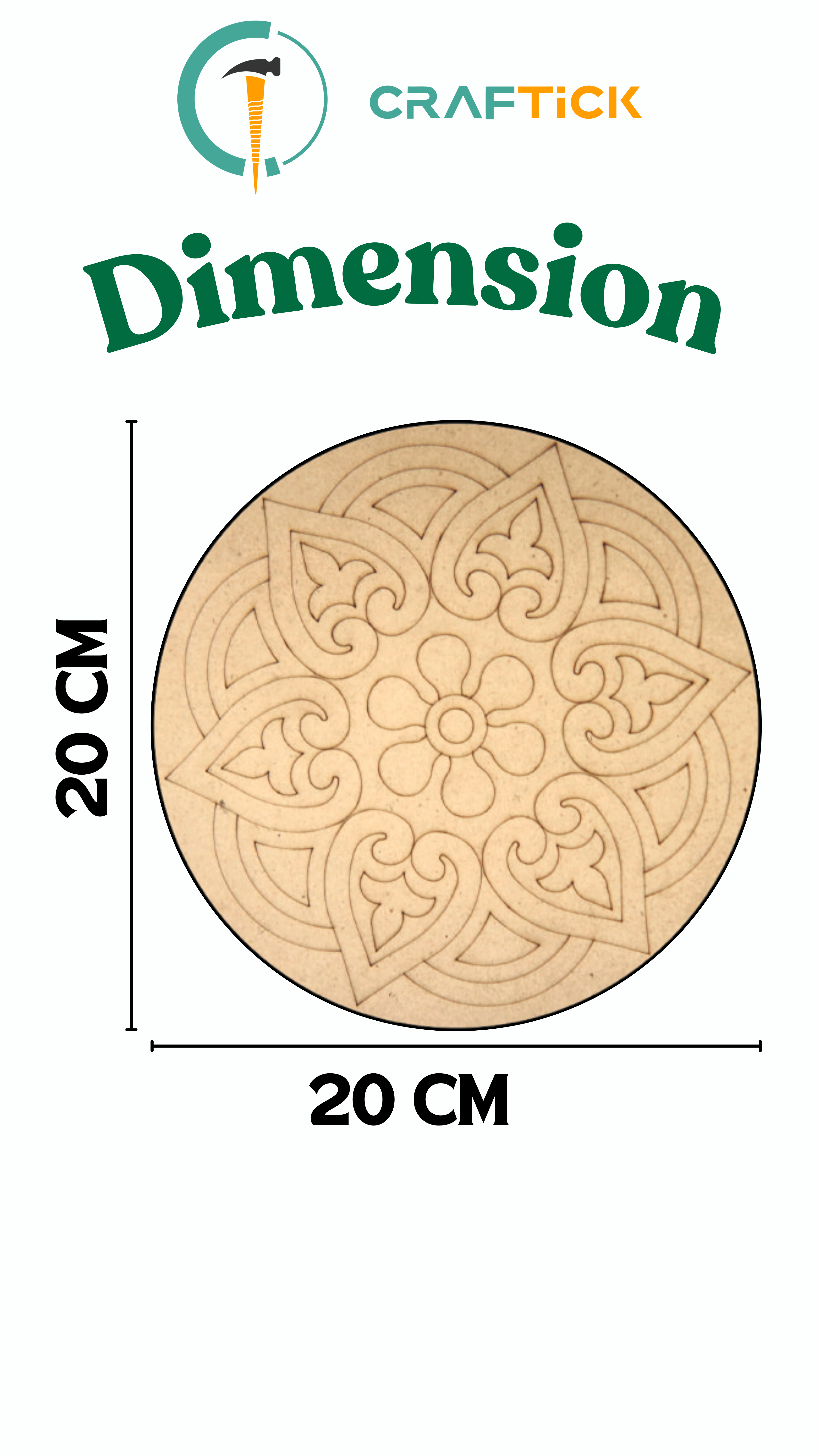 Wooden Mandala DIY Painting Kit | Creative Art & Craft for Kids & Adults