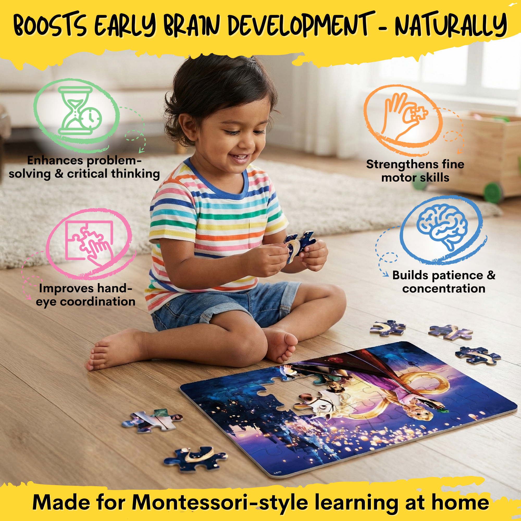 Wooden Prince & Princess Jigsaw Puzzle for Kids | Educational Learning Toy