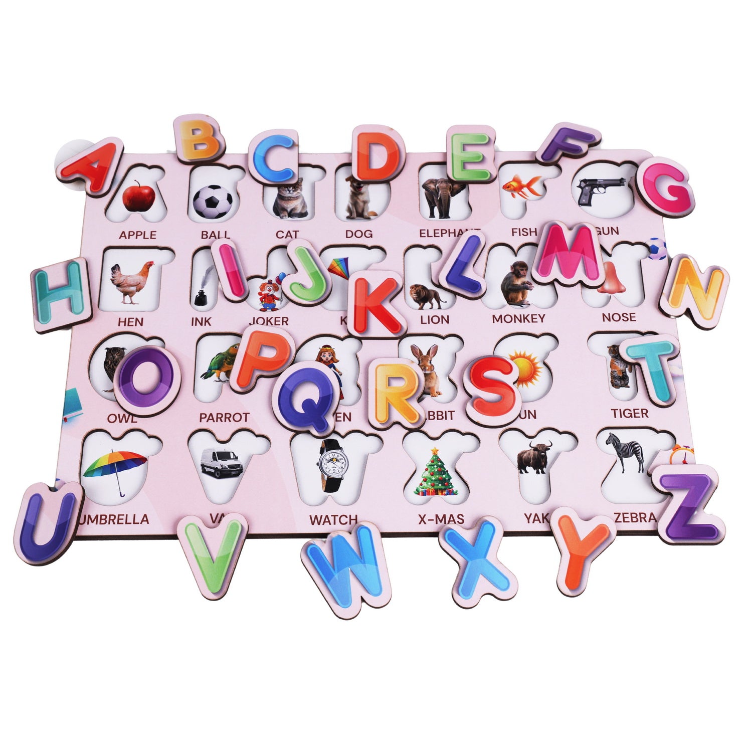 Wooden ABCD Alphabet Puzzle for Kids | Early Learning Educational Toy