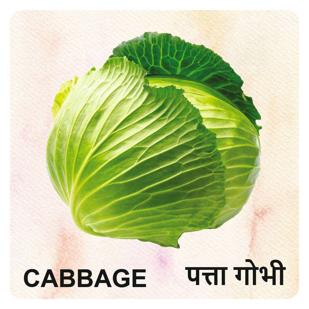 Wooden Vegetables Flash Cards for Kids | Vegetable Learning Educational Toy