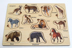 Wooden Animal Shape Matching Puzzle Games with Board Games
