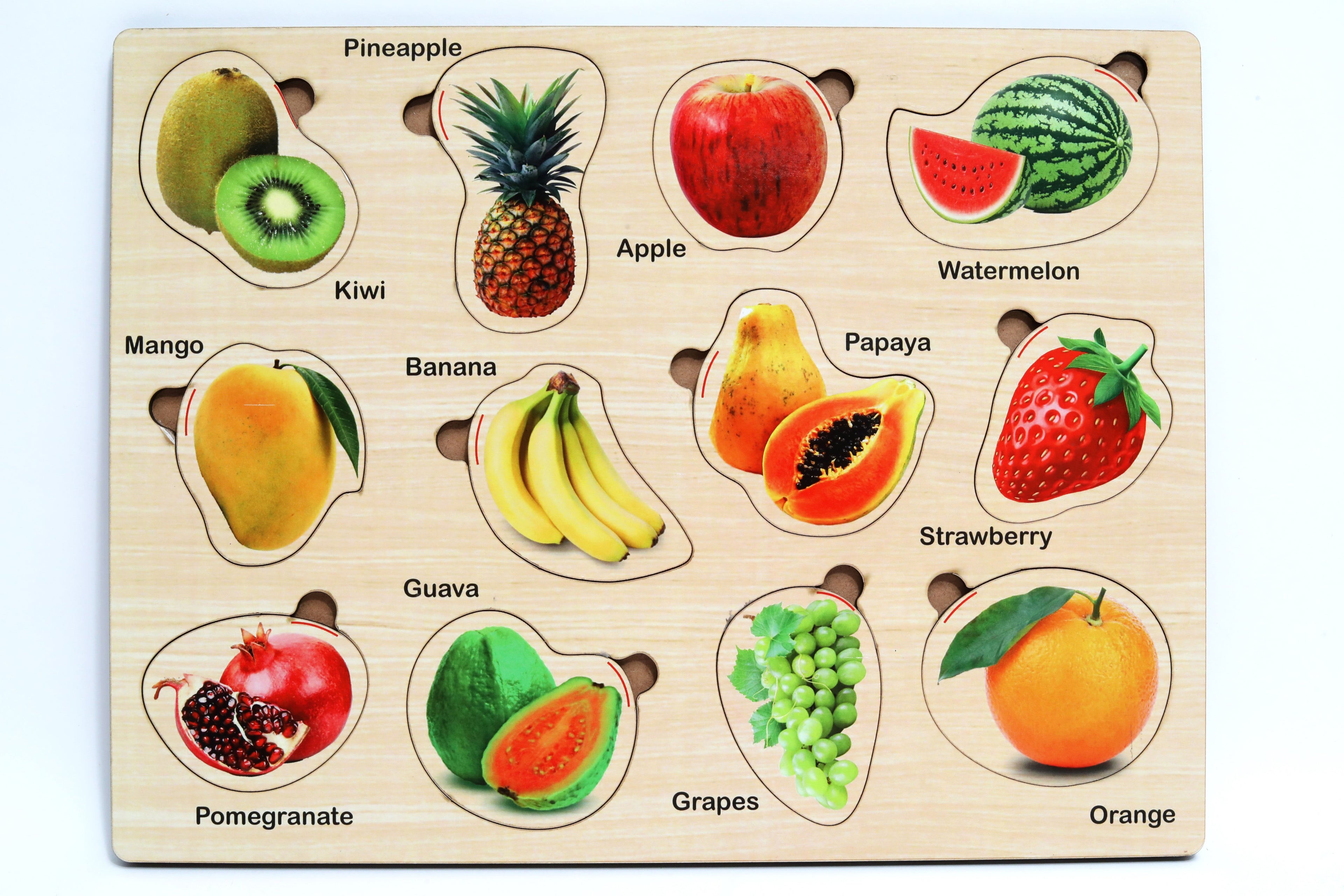 Wooden Fruits Puzzle for Kids | Fruit Shape Learning Educational Toy