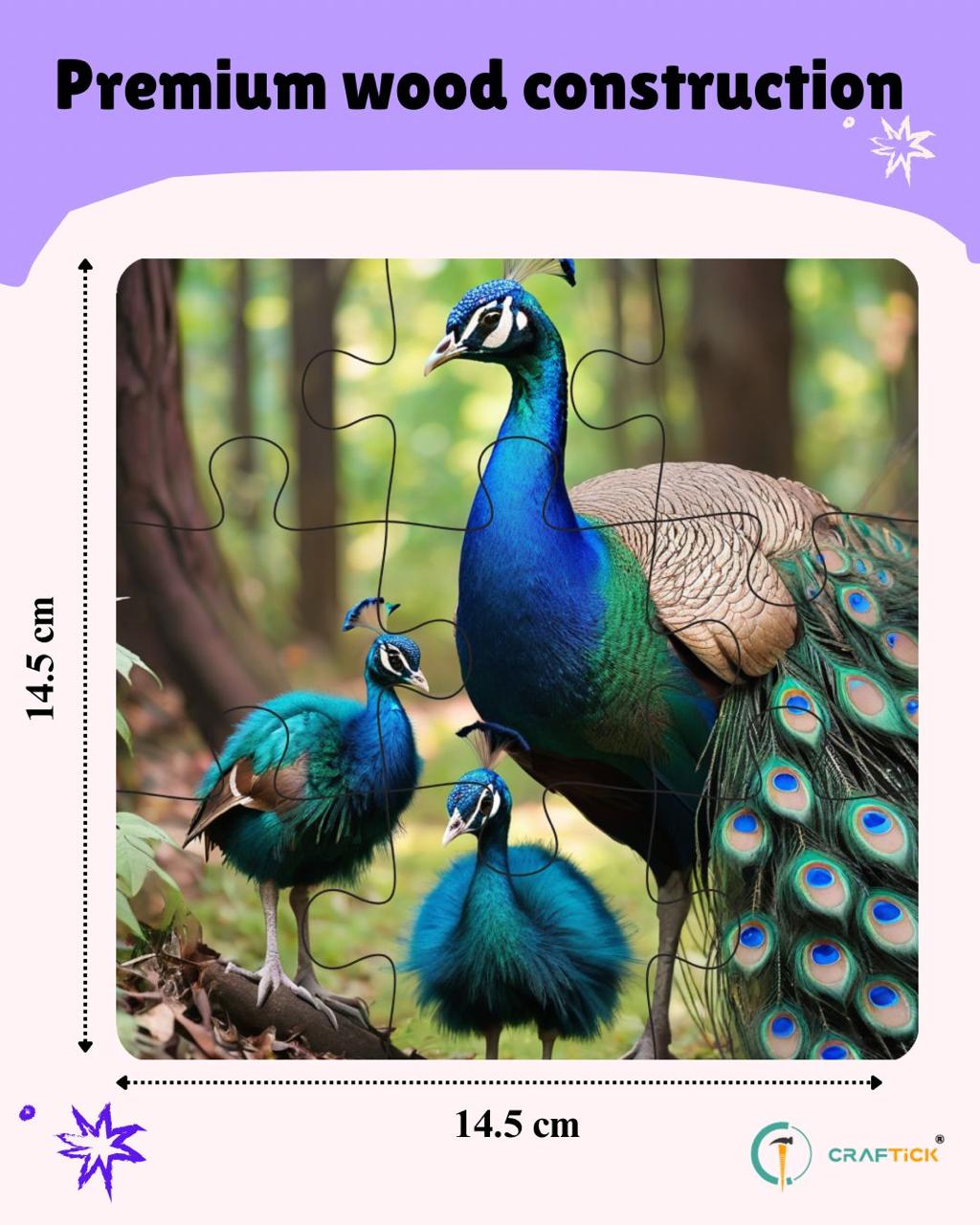 Wooden 6 Pieces Birds Puzzle Set for Kids | Educational Learning Toy