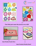 Wooden Geometric Shapes & Colors Puzzle Board for Kids | Educational Learning Toy
