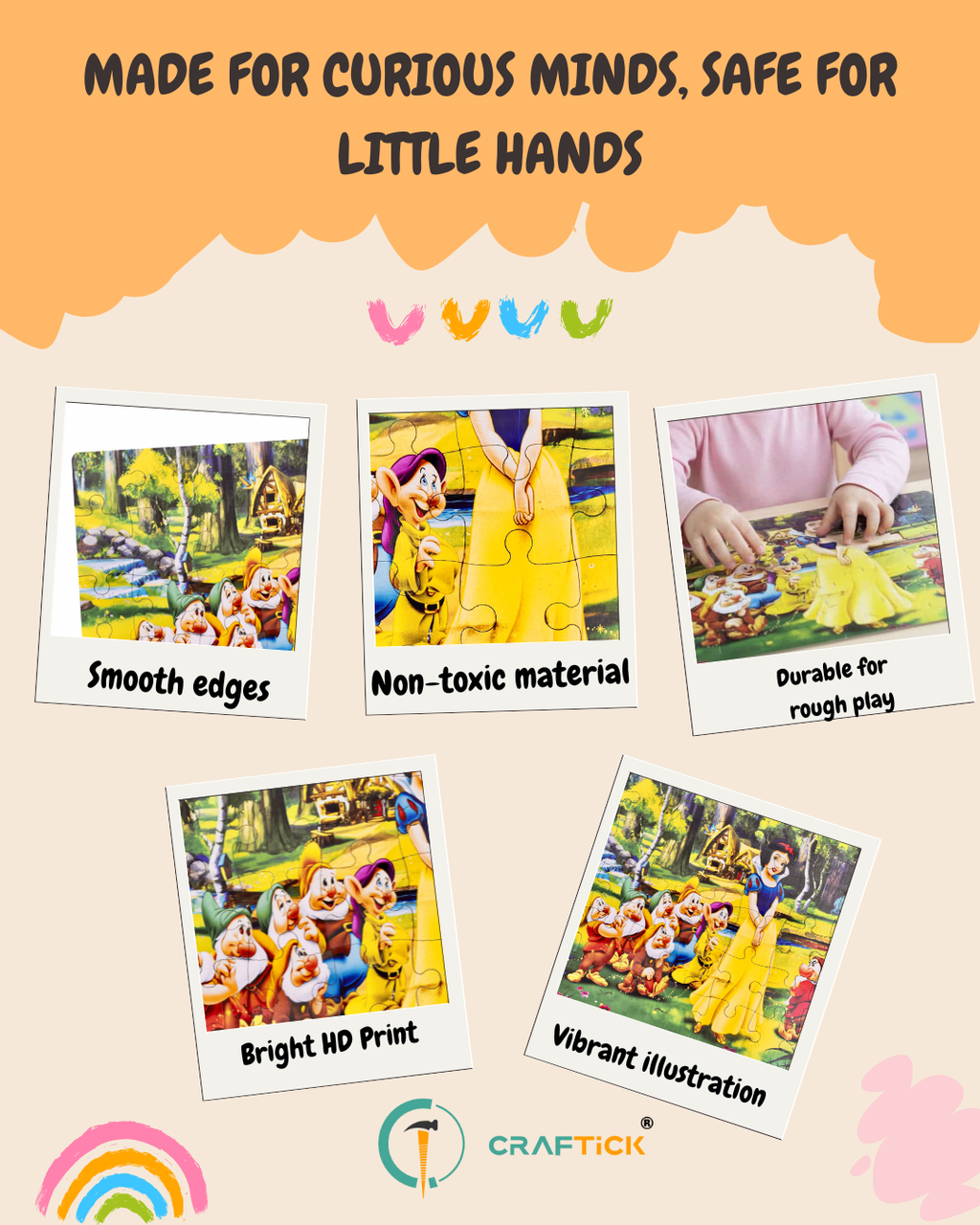 Wooden Princess Fairy Tale Jigsaw Puzzle for Kids | Educational Learning Toy