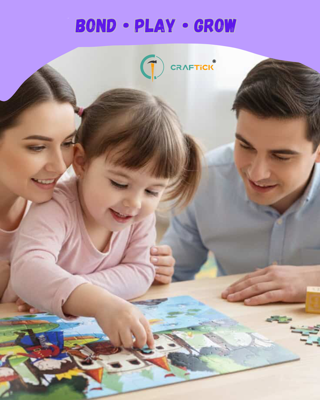 Wooden King and Queen Jigsaw Puzzle Set for Kids | Educational Learning Toy