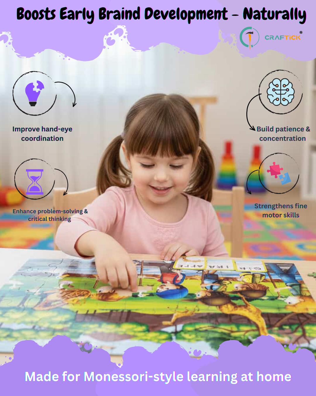 Wooden Children’s Park Jigsaw Puzzle for Kids | Educational Learning Toy