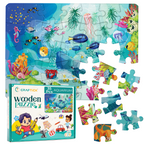 Wooden Multicolor Aquarium Jigsaw Puzzle for Kids | Educational Learning Toy