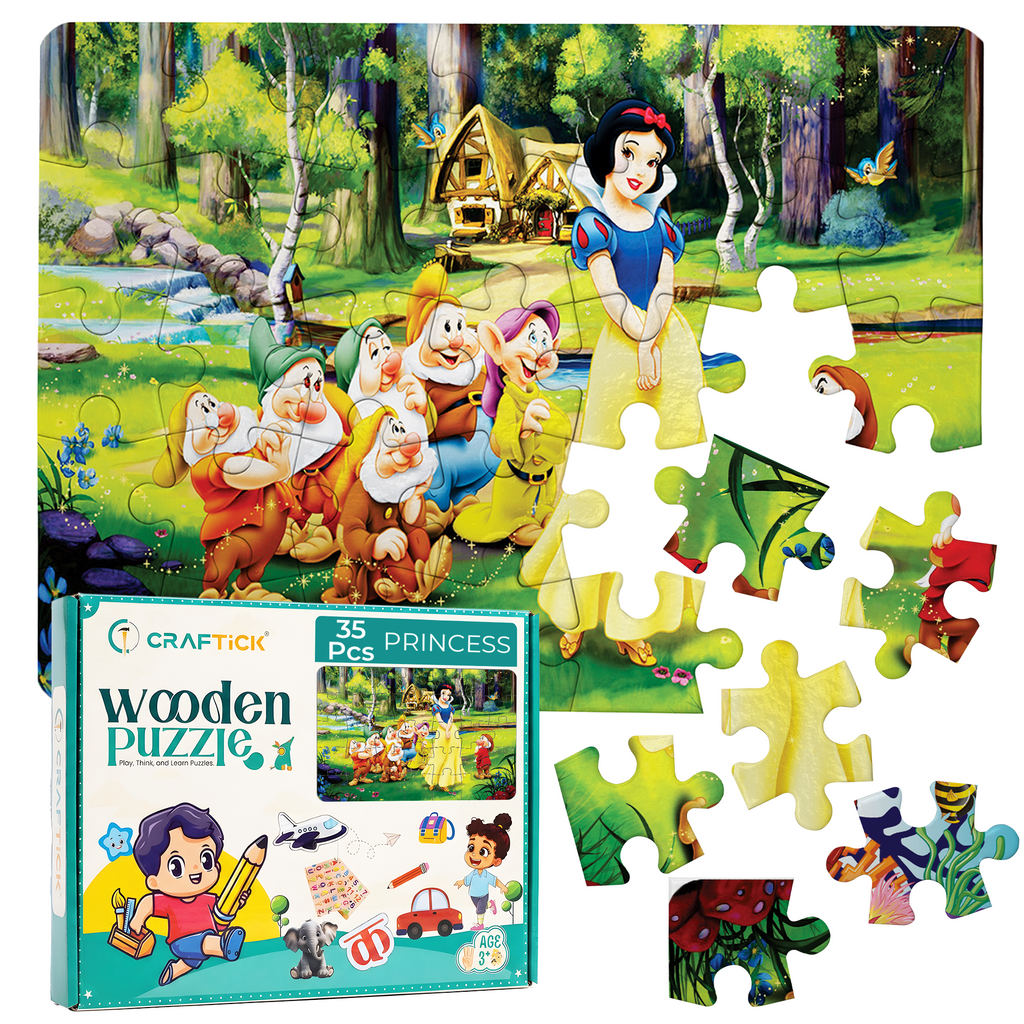 Wooden Princess Fairy Tale Jigsaw Puzzle for Kids | Educational Learning Toy