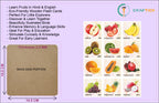 Wooden Fruits Flash Cards for Kids | Early Learning Picture Cards