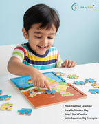 Wooden India Map Puzzle for Kids | Geography Learning Educational Toy