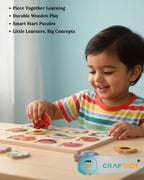 Wooden Flowers Shape Matching Puzzle Board for Kids | Educational Learning Toy