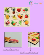 Wooden Fruits Puzzle for Kids | Fruit Shape Learning Educational Toy