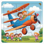 Wooden 6 Pieces Vehicle Puzzle Set for Kids | Educational Learning Toy