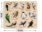 Wooden Toy Birds Shape Matching Puzzle Games with Board Games