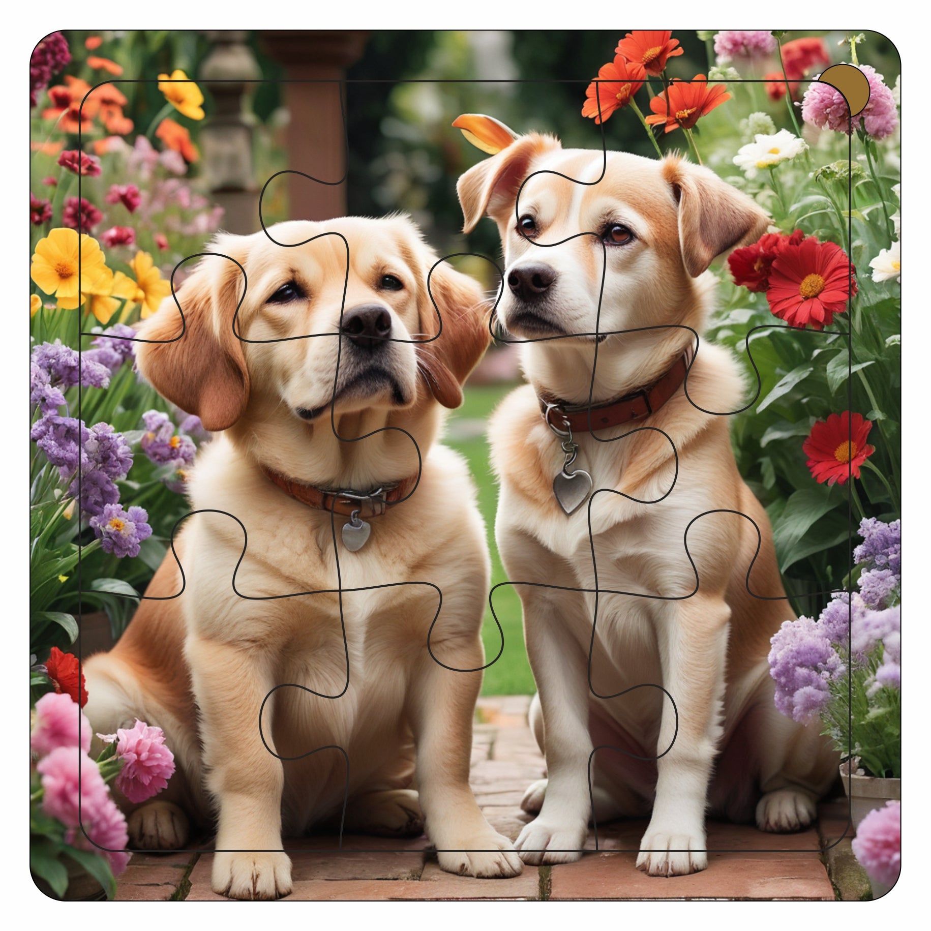 Wooden 6 Pieces Domestic Animals Puzzle Set for Kids | Educational Learning Toy