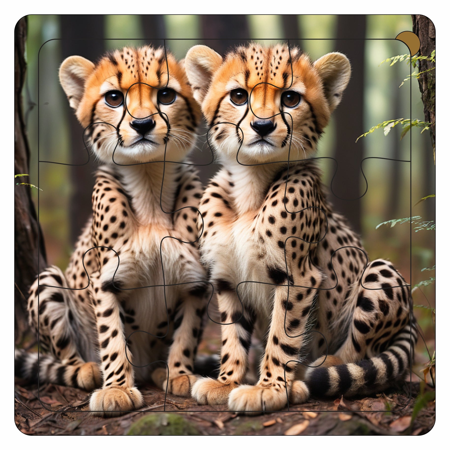 Wooden 6 Pieces Animals Puzzle Set for Kids | Educational Learning Toy