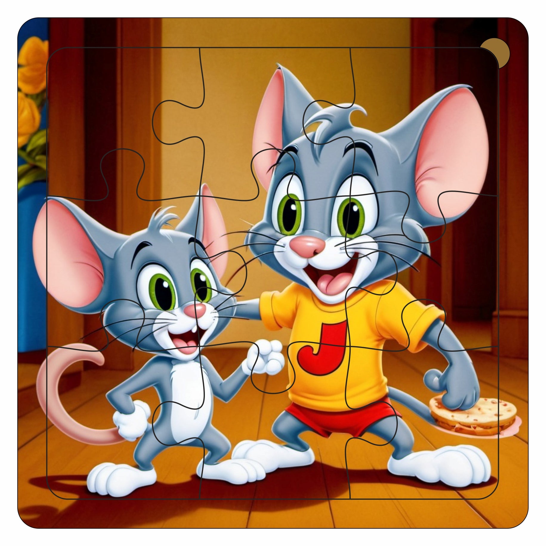 Wooden 6 Pieces Cartoon Puzzle Set for Kids | Educational Mind Power Game