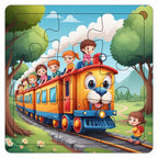 Wooden 6 Pieces Vehicle Puzzle Set for Kids | Educational Learning Toy