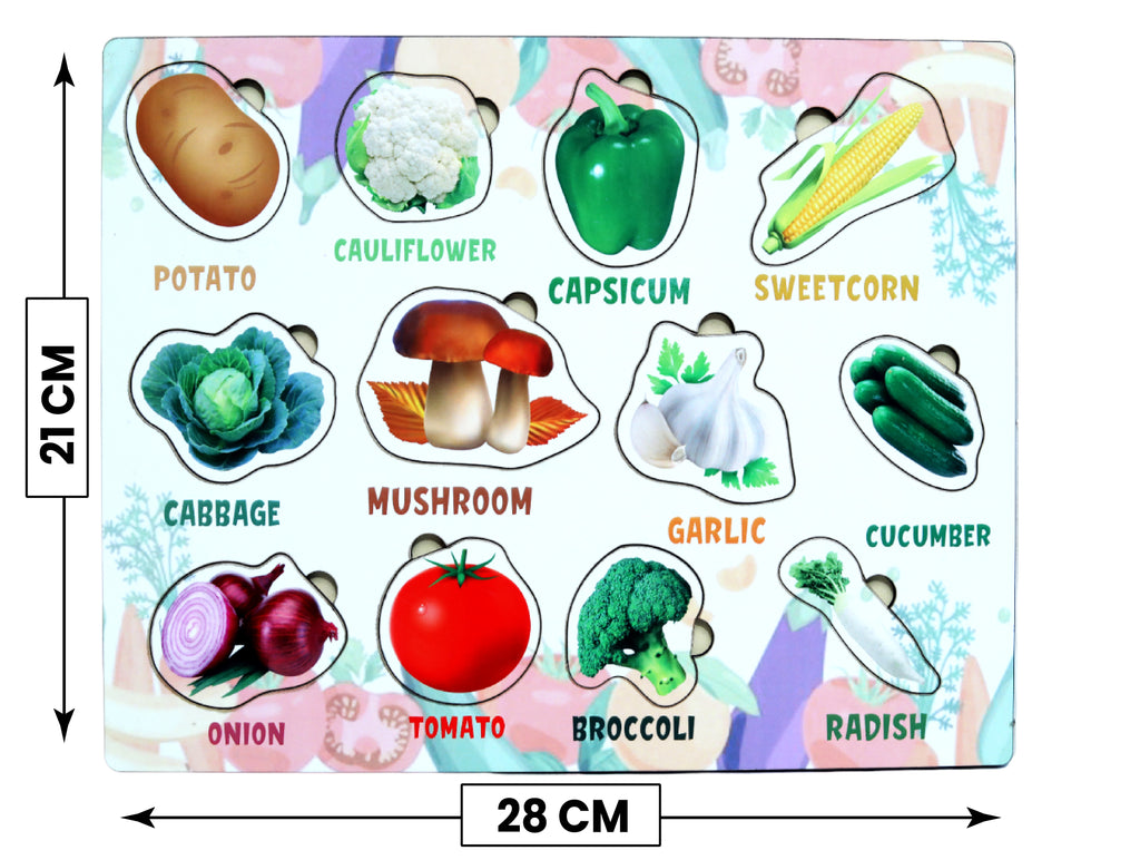 Wooden Vegetables Puzzle for Kids | Vegetable Recognition Educational Toy